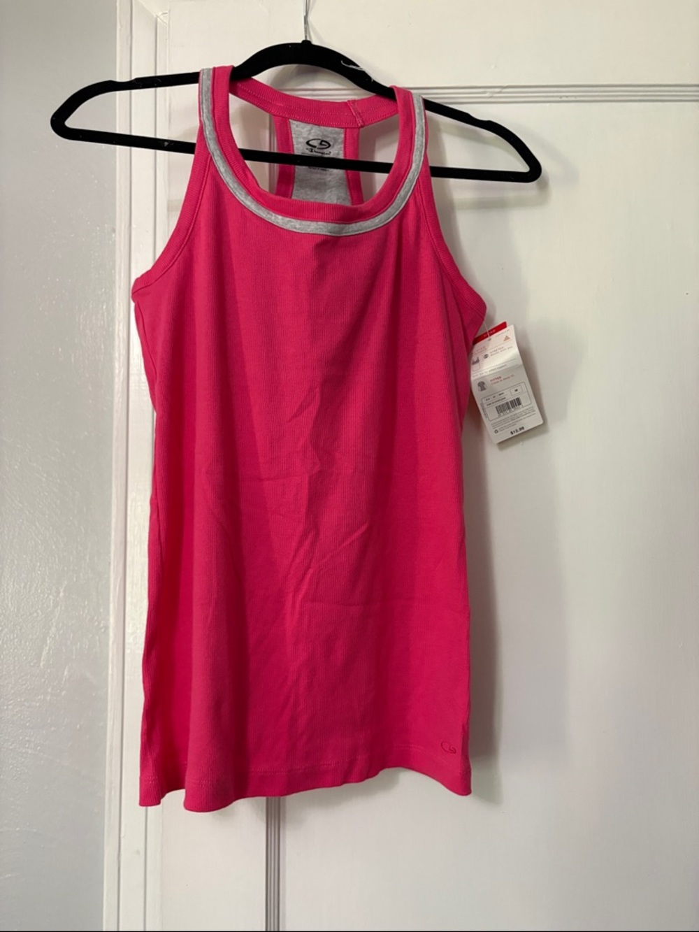 Champion Pink Racerback Tank with Silver Trim